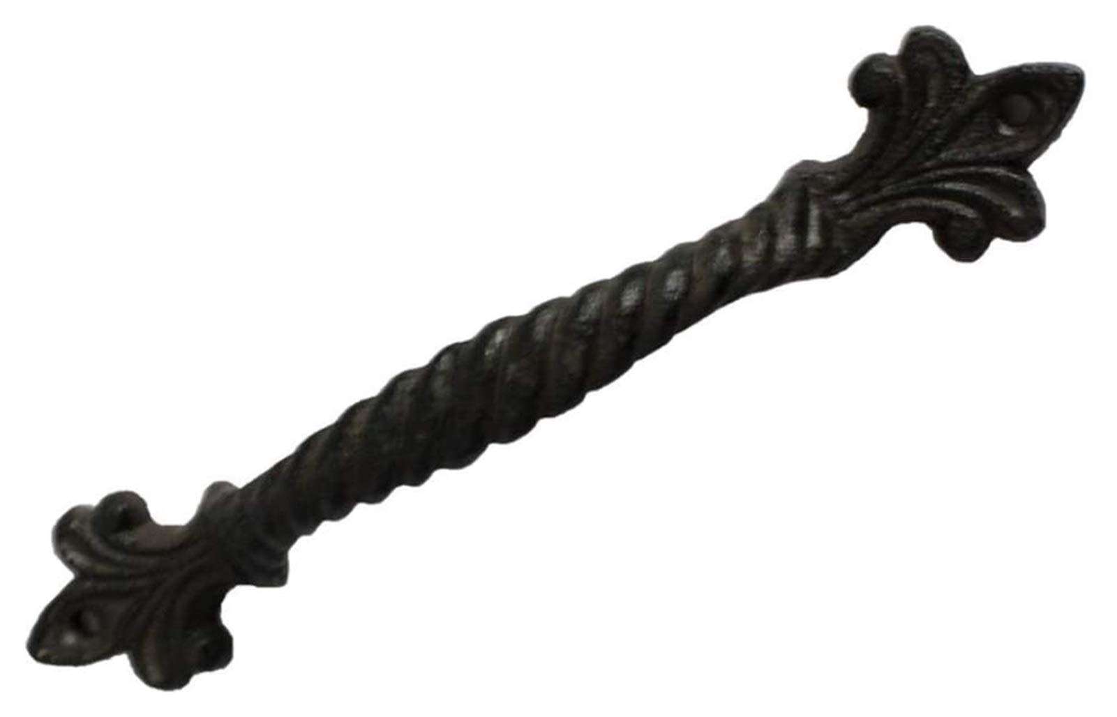 YI-LIGHT Door Handle, 2pcs Home Decoration Heavy Cast Iron Door Latch Garden Wooden Shed Door Lever Door Lever Furniture Hardware 3