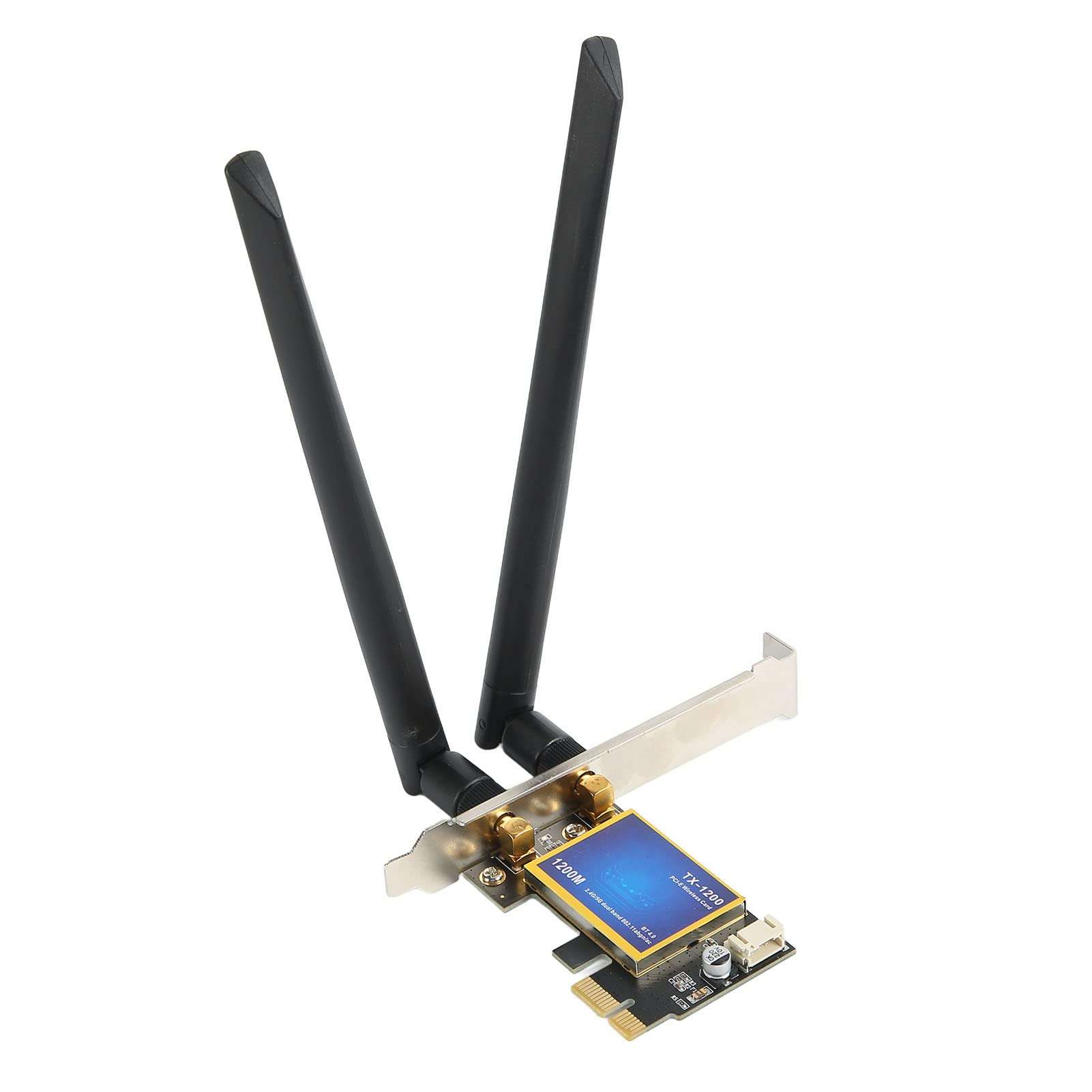 PCIE WiFi Card, Dual Band Wireless PCI Express Adapter, 1200Mbps Bluetooth 4.0 PCIE WiFi Card, Desktop Wireless Network Adapter Supports Windows 7 8 10 1
