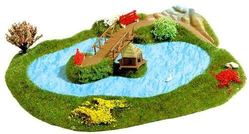 Busch 3110 Lake with Bridge HO Scenery Scale Model Scenery 1