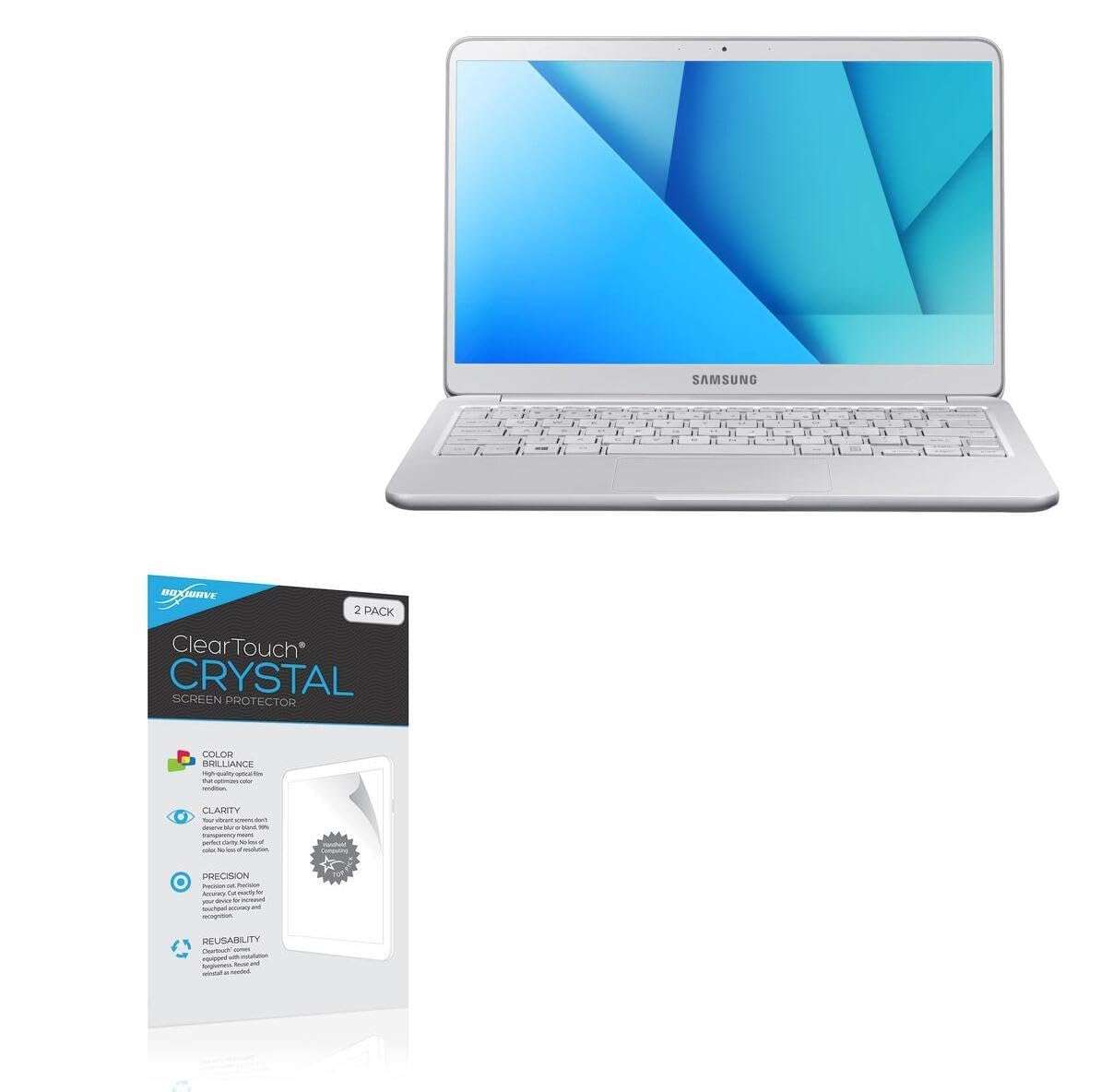 BoxWave Screen Protector Compatible With Samsung Notebook 9 (NP900X3N) - ClearTouch Crystal (2-Pack), HD Film Skin - Shields From Scratches 1