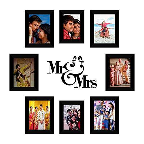 E Deals Set of 8 Collage Synthetic Framed with Acrylic Glass - self Installationá(5X7,4X6) Inches Photo Frames PF-197 1