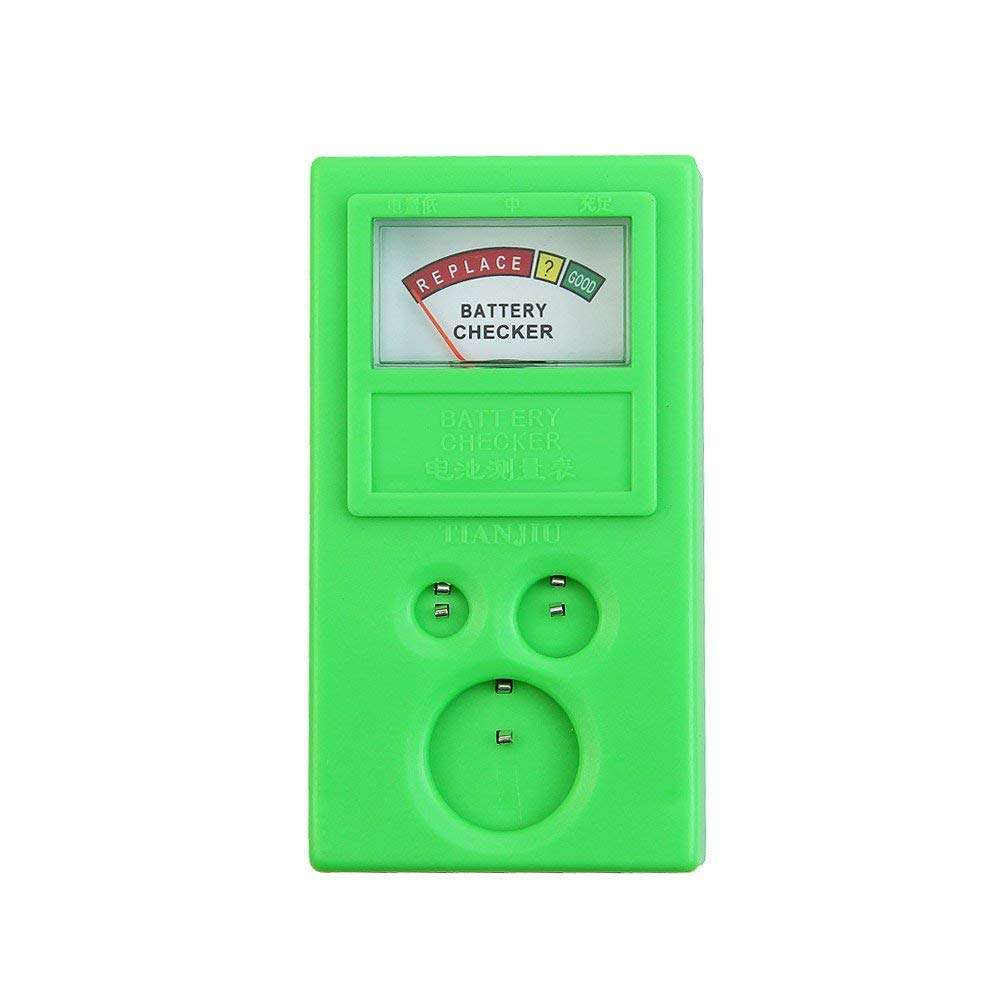 Button Cell Battery Checker Portable 1.5v 3v Checker Battery Tester Meter Tool for LR44 CR2032 CR2025 Button Cell (Green) 1