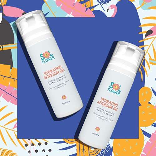 Solflower Hydrating After Sun Gel - For Dry & Sun-Damaged Skin - Aloe Vera & Vitamin E - Vegan, Paraben-Free - 5 Fl Oz 6