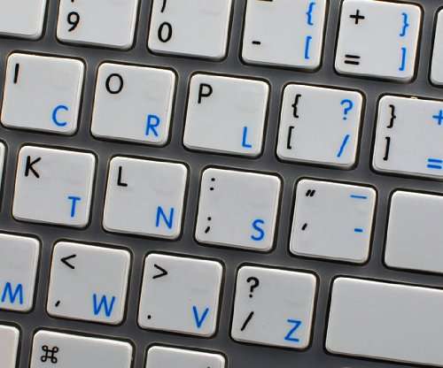 Apple NS Dvorak - English Non-Transparent Keyboard Decals Black OR White Background for Desktop, Laptop and Notebook (White Background) 6