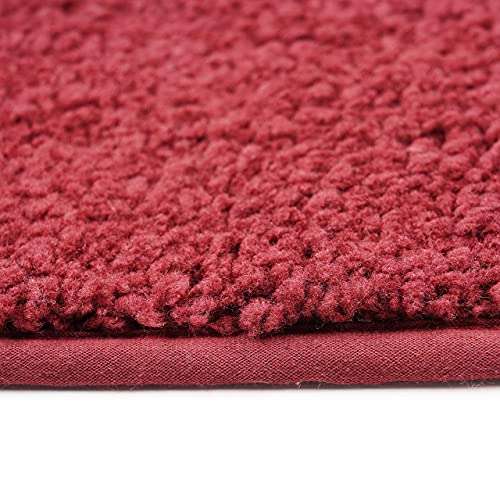 Lykke Decor Anti-Slip Bath Mat Microfiber Soft, Size 50 x 75 cm - Bathroom Rugs - Suitable for Kitchen, Bedroom and Bathroom, Dry Fast Water Absorbent & Machine-Washable - (Set of 1, Persian Red) 4