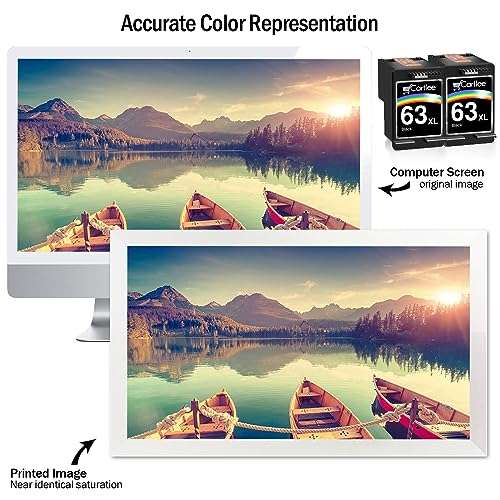 Cartlee Remanufactured Ink Cartridges Replacement for HP 63XL 63 XL for Envy 4512 4520 DeskJet 3632 2130 1110 1111 1112 2132 3630 3634 3637 3636 OfficeJet 3830 3833 4650 4655 4652 5255 5258 (2 Black) 4