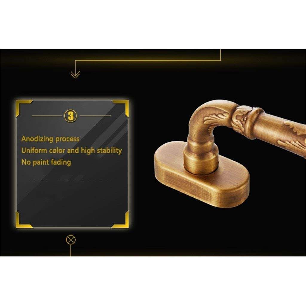 YI-LIGHT Modern Design Doors and Windows Handles, Pure Copper Plating Polishing Swing Window Sliding Window Handle Hardware Door and Window Handle (Color : F) 4