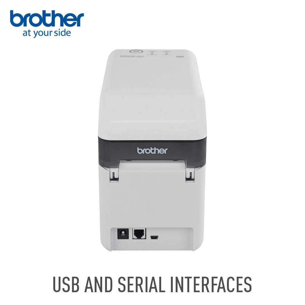 Brother TD2020 2-inch Desktop Thermal Printer for Labels, Receipts and Tags, 203dpi, 6ips, USB/Serial 5