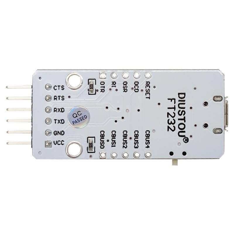 diustou FT232RL USB to TTL Serial Adapter Conversion Module USB to uart Serial Communication Module Brush Board 3.3/5V Level Output migrated Template (MB). 3