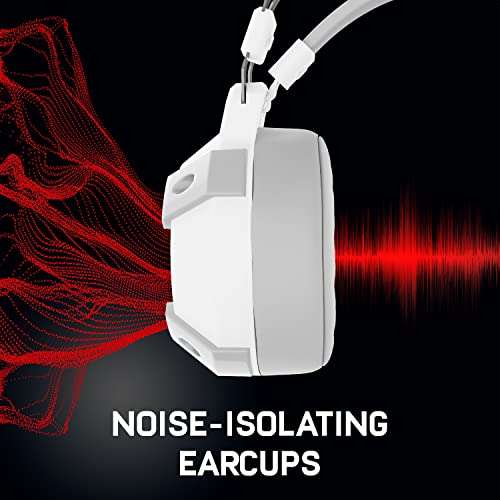 Redgear Cosmo 7,1 USB Gaming Wired Over Ear Headphones with Mic with Virtual Surround Sound,50Mm Driver, RGB LEDs & Remote Control(White) 3