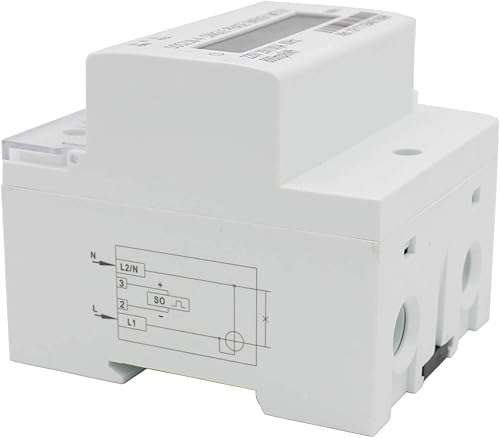 Baomain DDS238-4 20(100) Single Phase DIN-rail Type Kilowatt Hour kwh Meter 220V 60Hz 20(100) A 1pcs 4