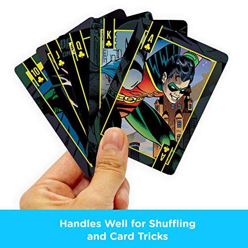 AQUARIUS DC Comics Batman Playing Cards - Batman Themed Deck of Cards for Your Favorite Card Games - Officially Licensed DC Comics Batman Merchandise & Collectibles - Poker Size 4