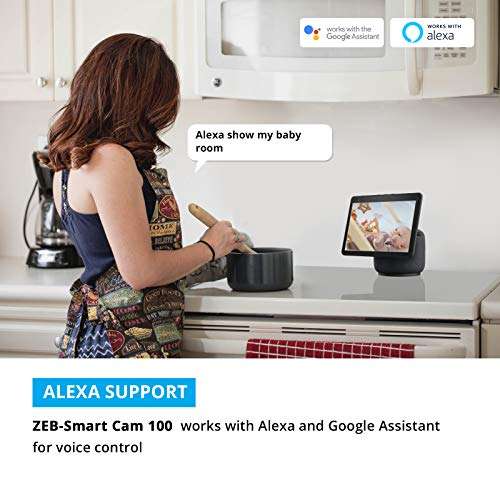Zebronics Zeb Smart Cam 100 Smart Home Automation WiFi Camera with Remote Monitoring, Advanced Motion Detection, Day/Night Mode, Live Streaming, Micro SD Card Slot, 2 Way Audio, works with Android and iOS Smartphones 4