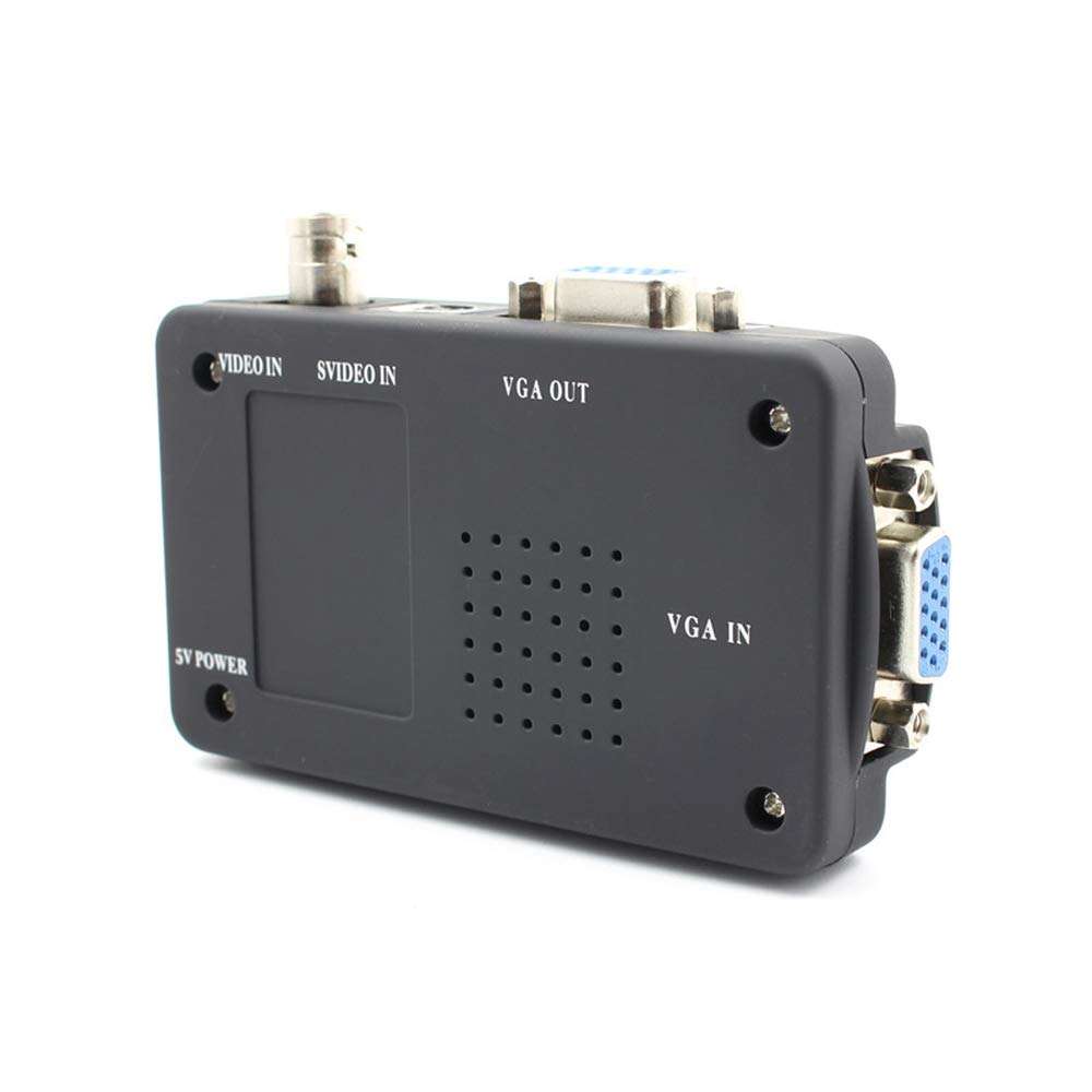 Usee BNC S-Video VGA to VGA Converter CCTV Camera PC to TV VGA Input to VGA Output Laptop Computer Monitor Converter Adapter for DVR DVD Player Support PAL NTS 6