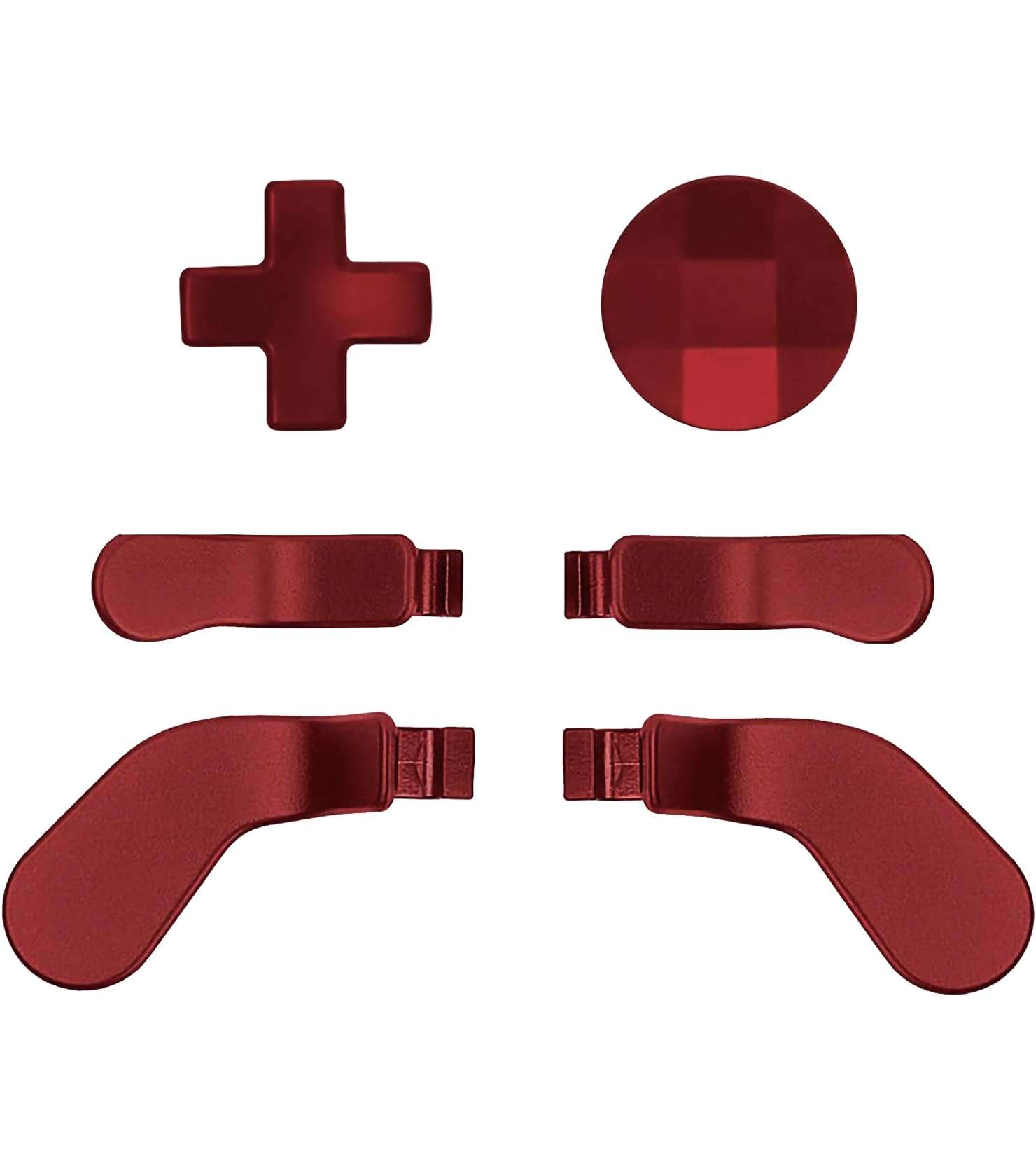 Ceozon Replacement Back Paddles 6 pcs Metal Stainless Steel Trigger Locks D Pads Direction Keys for Xbox One Elite Controller Series 2 Xbox One Elite Accessories (Red) 1