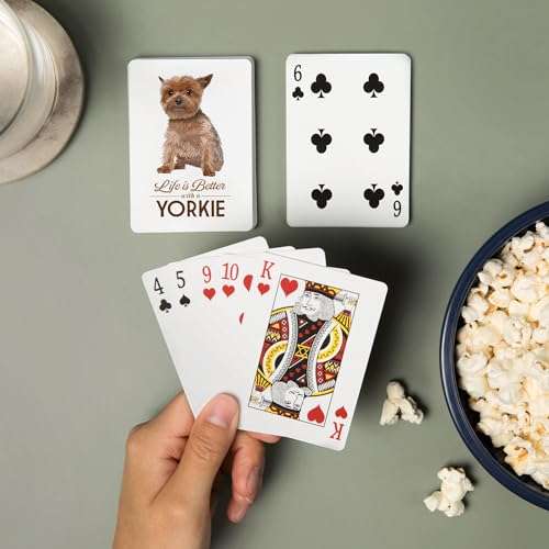 Lantern Press Yorkie, Life is Better, White Background (52 Playing Cards, Poker Size Card Deck with Jokers) 2