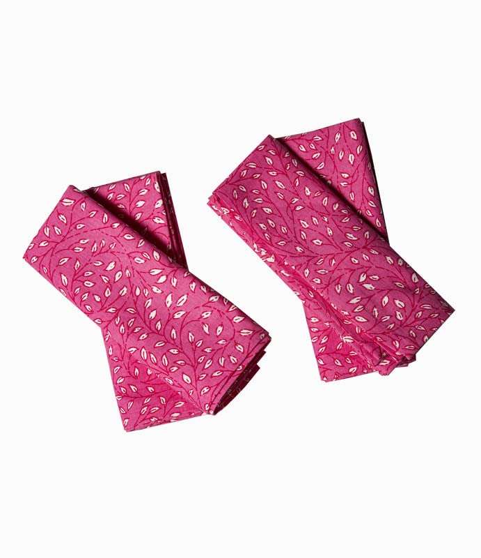 CONTRAST LIVING Khadka Hand Block Printed Kitchen Towel/Dish Towel/Hand Towel Multi Color Set of 4 Pcs 4