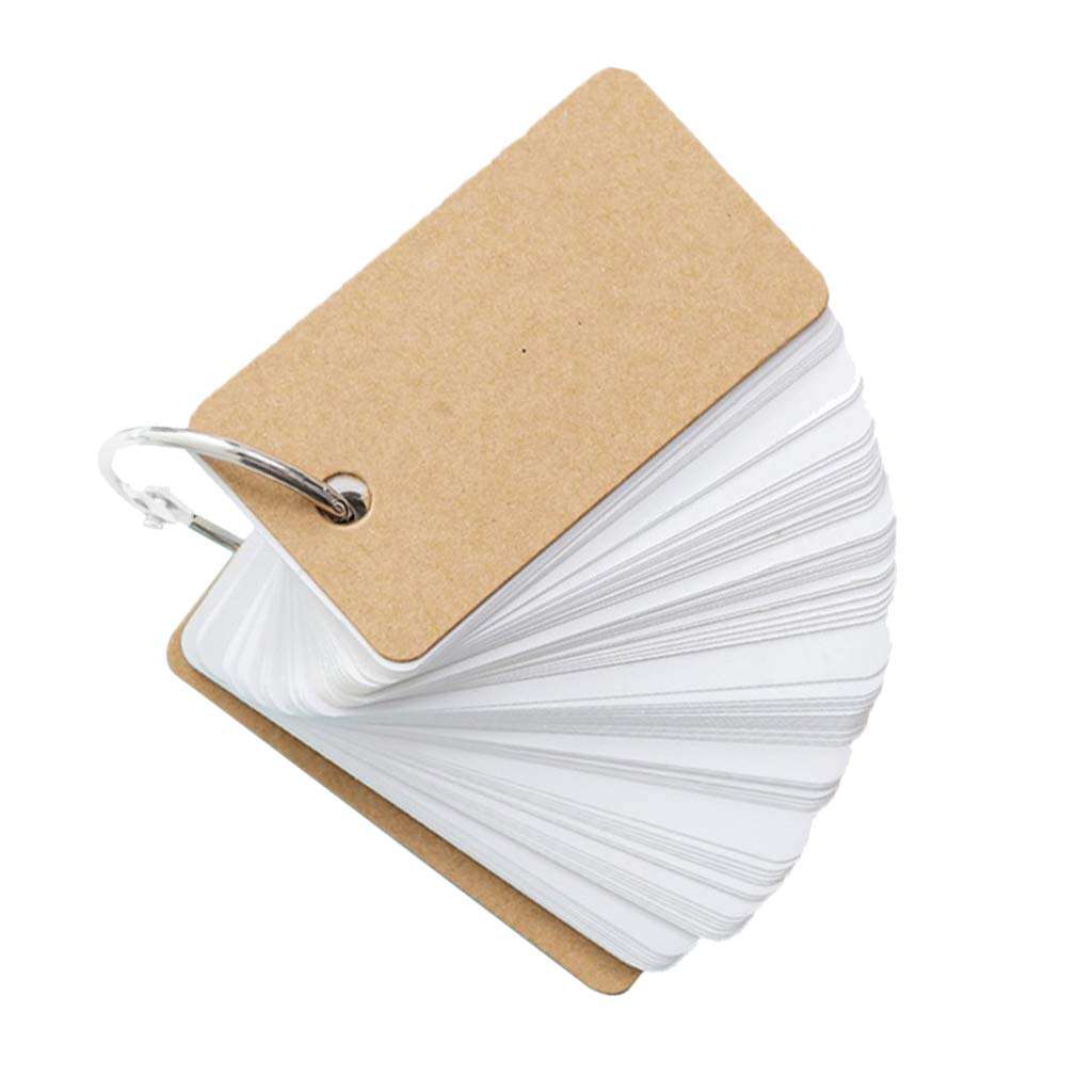 VMS INDIA Note Card with Binder Ring Memo Pad DIY flash cards khaki 3