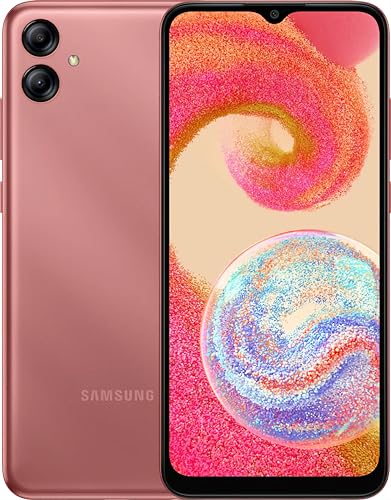 Samsung Galaxy A04e (Copper, 4GB, 128GB Storage) | 13 MP Rear Camera| Face Unlock | Upto 8GB RAM with RAM Plus | MediaTek Helio P35 | 5000 mAh Battery
