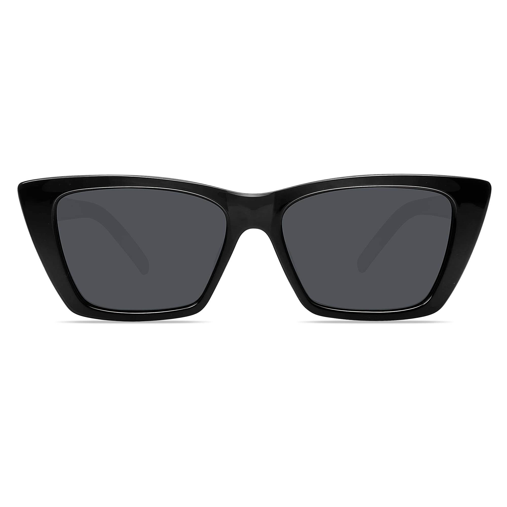 WOWSUN Narrow Small Vintage Polarized Cat Eye Sunglasses for Women 4