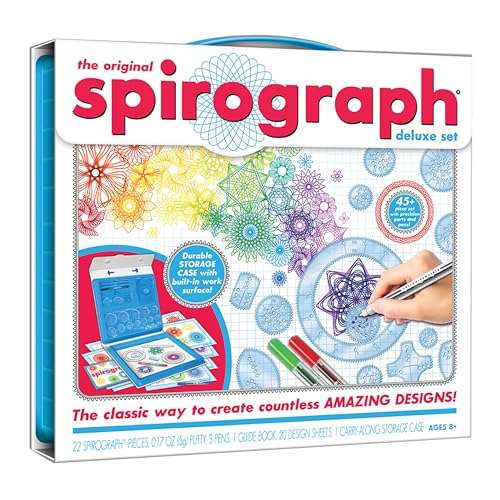Spirograph — Deluxe Set — Spiral Art Drawing Kit — The Classic Way to Make Countless Amazing Designs — For Kids Ages 8+ 1