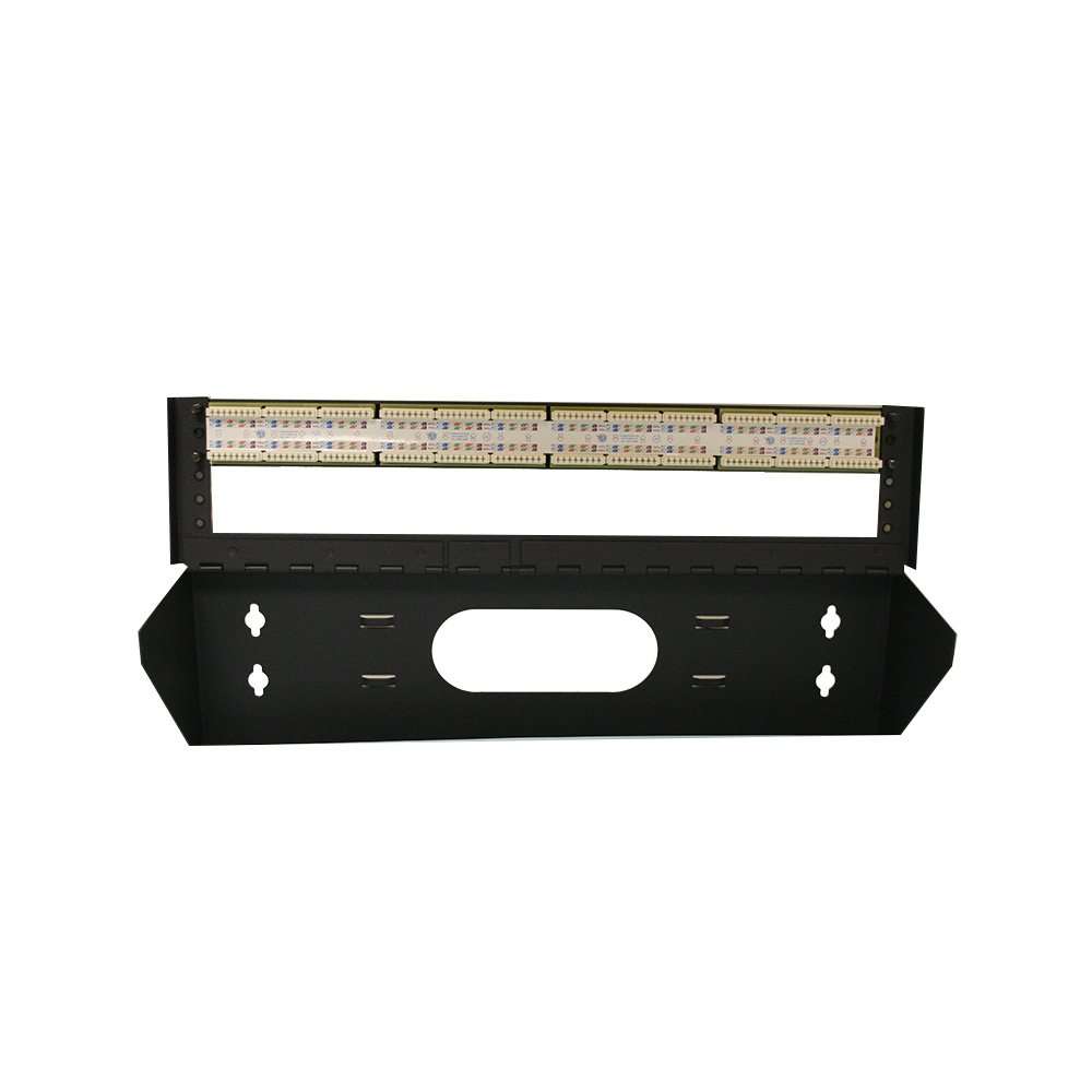 Quest Manufacturing Hinged Vertical Wall Mount Bracket, 2 Unit, 19" x 5" D, Black (WV19-0205H) 2