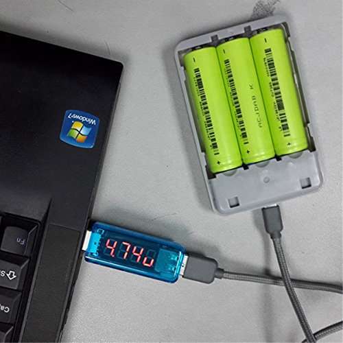 Soondar® USB Voltage Current Multimeter - USB Power Meter USB Tester Monitor - USB Meter 2.0/3.0 Amp Volt LED Reader - Ultra Portable Durable V/A Measure 4