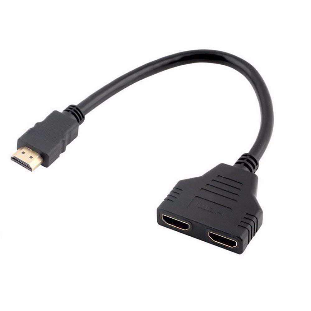 HDMI Cable, HDMI Splitter 1 in 2 Out Cable Dual HDMI Adapter for HDTV/DVD Players / PS3/ and Most LCD Projectors 2