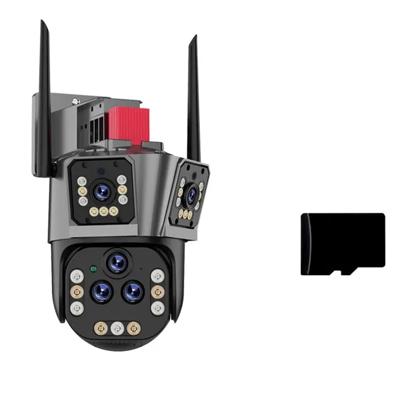 QDVOPHZA 10K 20MP CCTV Video Surveillance IP Camera 20X Zoom WiFi Wireless Five Lens Outdoor PTZ Home Security Protection Auto Tracking(E/U,10K Add 32G Card) 1