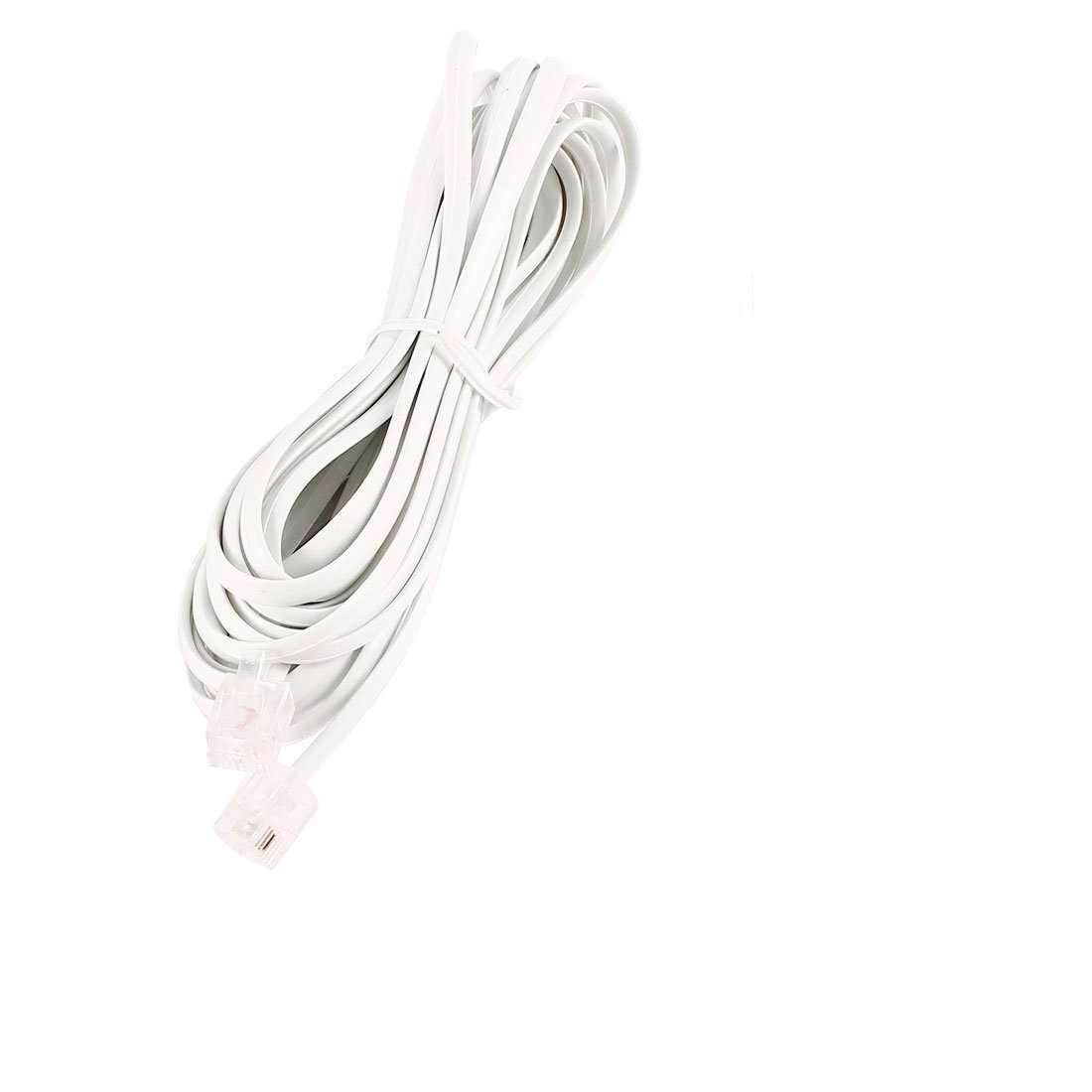 QBGTFAK Male to Male 6P2C RJ11 Telephone Fax Machines Modems Straight Cable Wire Line 5M / 16.4ft Long 1