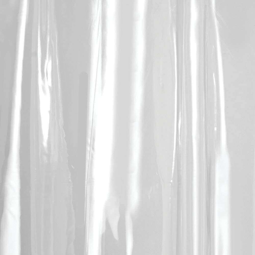 Fabfurn™ Set of 2 Transparent PVC Shower Curtains (0.15 mm) , AC Curtain with Hooks - 9 Feet 3