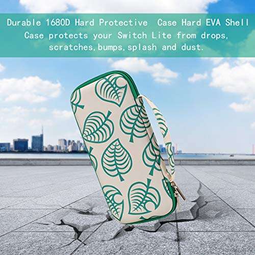 Carrying Case for Nintendo Switch,Travel Carry Cover Hard Shell Storage for Leaf Crossing NS Console and Accessories,Slim Protective Portable Travel Pouch Bag with 10 Game Card Slots for Girls Boys 6