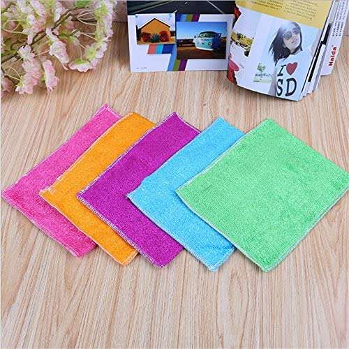 WorldCare® Multi10 Pcs Kitchen Cleaner wipping rags efficient Bamboo Fiber Cleaning Cloth home washing dish Cloth 2