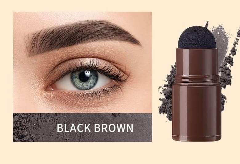 EYEBROW STAMP Shaping Stencil Kit with Reusable Eyebrow Stencils Sticker,1 Double-End Brush and 1 Sponge Applicator,1 Razor,Long-Lasting Waterproof Eyebrow Kit 4