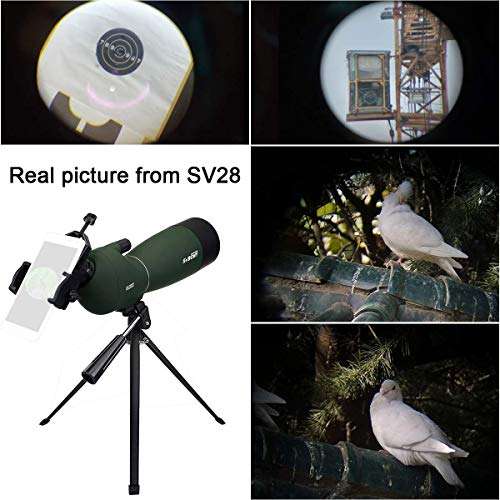 SVBONY SV28 Spotting Scopes with Tripod,Hunting,25-75x70,Angled,Waterproof,Range Shooting Scope,with Phone Adapter,Compact, for Target Shooting,Birding,Wildlife Viewing 6