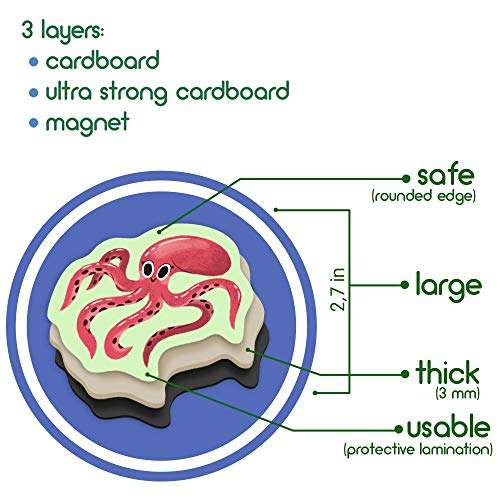 magdum Toy SEA Animals - Animal Magnets for Kids -Real Large Fridge Magnets for Toddlers- Magnetic Educational Toys Baby 3 Year Old Baby Learning Magnets for Kids- Kid Magnets Magnetic Theatre 4