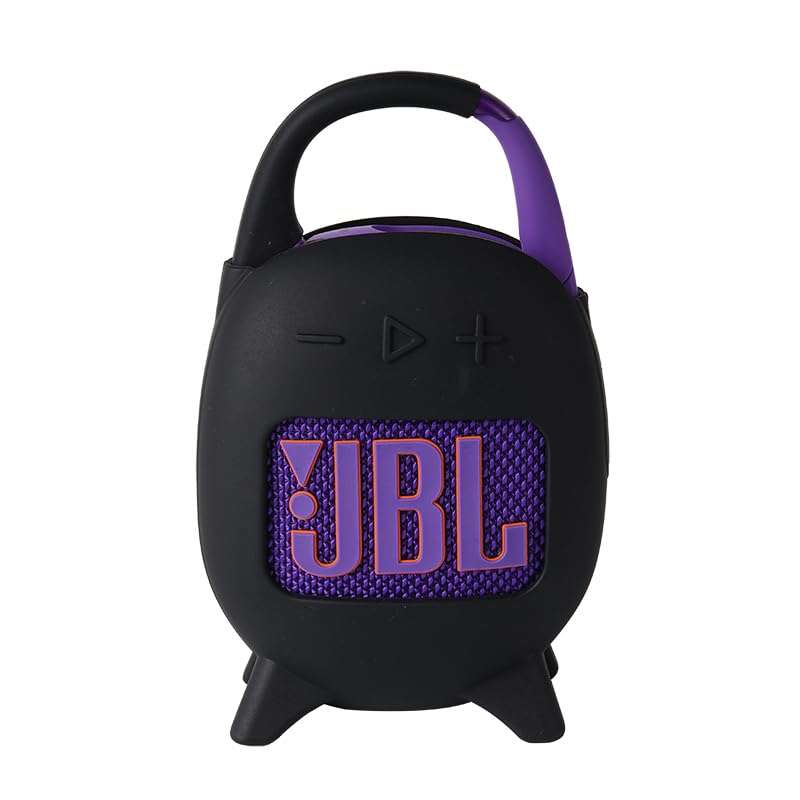 MIGOTODA Silicone Protective Case for JBL Clip 5 Portable Mini Bluetooth Speaker - Model JLCLP5-N2 (Black) 3