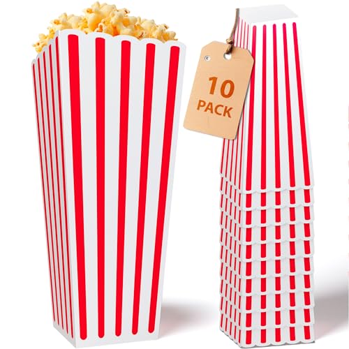 Reusable Plastic Popcorn Containers: Popcorn Buckets Reusable Plastic Movie Night Popcorn Boxes Popcorn Bowls Popcorn Cups Popcorn Holders for Party Popcorn Small Plastic Boxes Buskets Reusable Cups