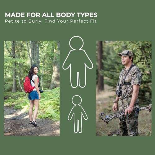 Nyack Exchange Camera and Binocular Harness| Raven | USA Made, Quick Release, Adjustable Straps for Hiking, Birding, Hunting 5