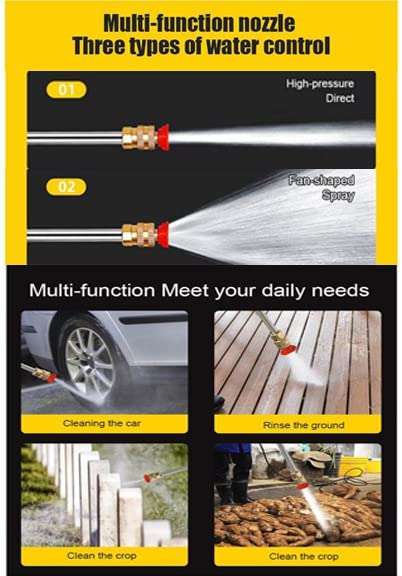 AYW Portable Car Water High Pressure Gun 24V/5 Meter Hose/Water Gun Car/Home Washer for Tucson 2015 5