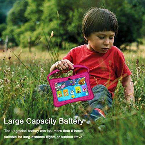 NORTH BISON Kids Tablet, 7 inch Android 11.0 Tablet for Kids, 3GB RAM 32GB ROM Toddler Tablet with Bluetooth, WiFi, GMS, Parental Control, Dual Camera, Shockproof Case, Educational, Games 3