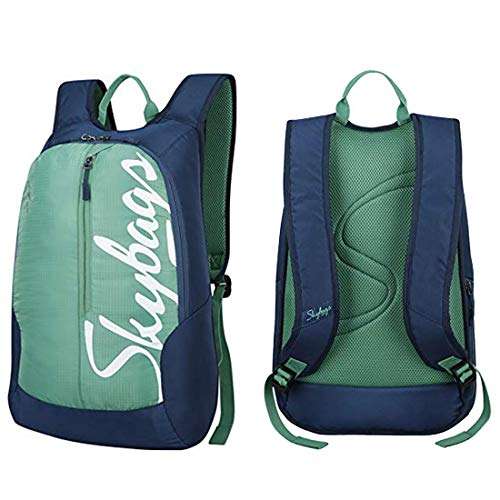 MaBelle BOHO 04 SKYBAG Trendy Design 18L School/College Bag Combo with 1 Single Line Spiral Binding 200 Pages Notebook & 5 Register (108 Pages) ,-01 Set/Premium Materials - Green 4