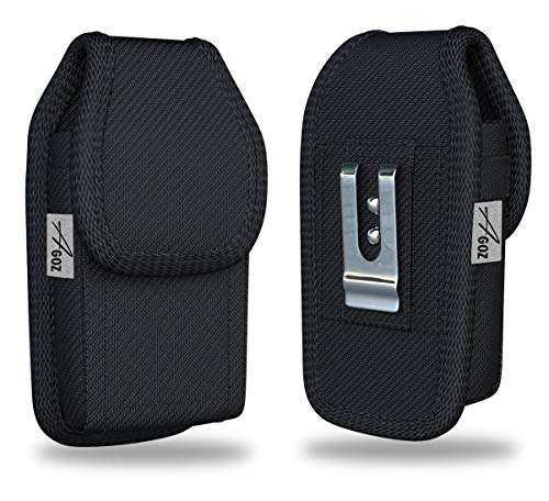 Agoz Zebra Symbol CS4070 CS3000 EC30 Companion Scanner, Pocket Barcode Scanner Holster, Handheld Mobile Computer Carrying Case, Heavy Duty Rugged Vertical Pouch Cover with Strong Metal Clip Belt Loops 1