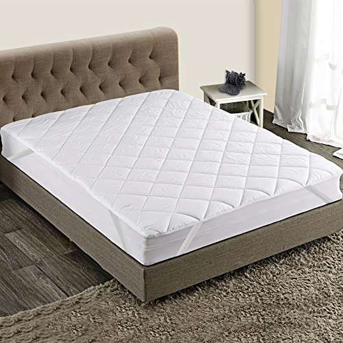 CRAZY WORLD Quilted Waterproof 150GSM Hollow Fiber Mattress Protector-Queen Size, 48 * 72 1