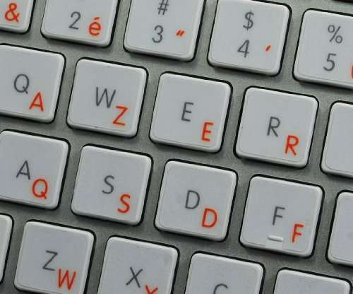 Belgian French Decals for Keyboard with Orange Lettering Transparent for Desktop, Laptop and Notebook are Compatible with Apple 5