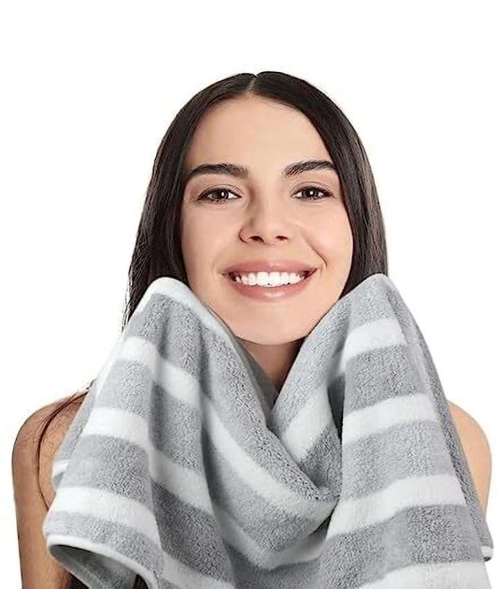 T TRENDY MART Microfiber Hand Towels, Designer Pattern, 400 GSM, Multicolour, Pack of 2 4