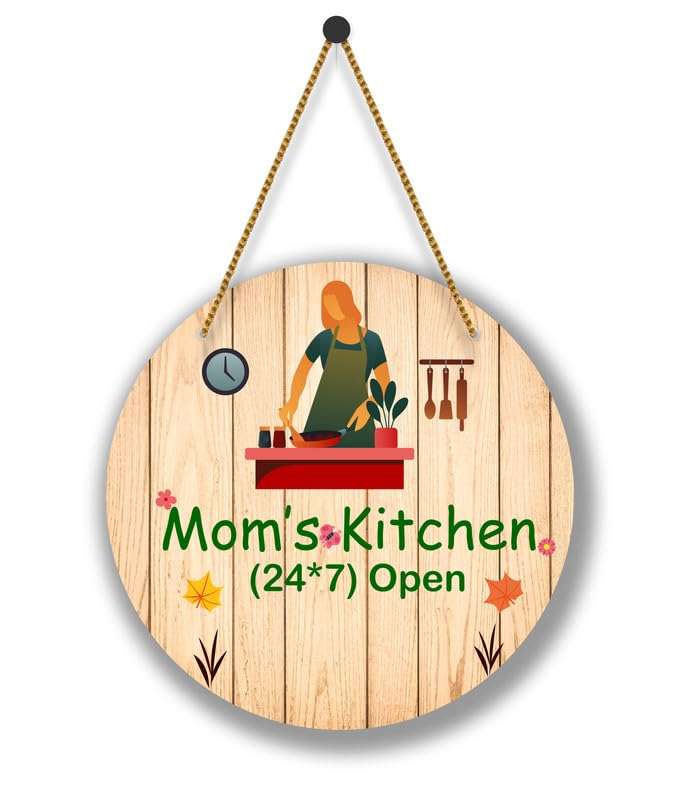 SAF paintings UV Lamined Mdf Round Shape Wall Hanging||Mom's Kitchen Beautiful Home Decoration Wall Hanging||SA-WHARO-20