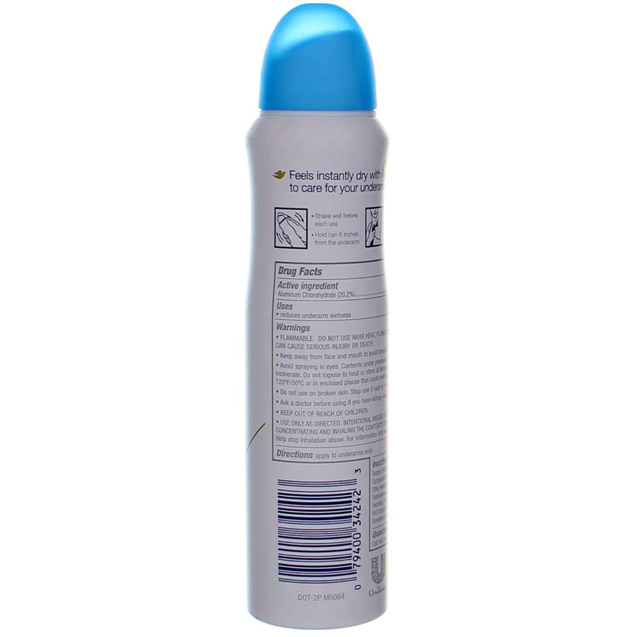 Dove Dry Spray Anti-Perspirant Deodorant, Nourished Beauty, 3.8 oz (4 Pack) (Bundle) 4