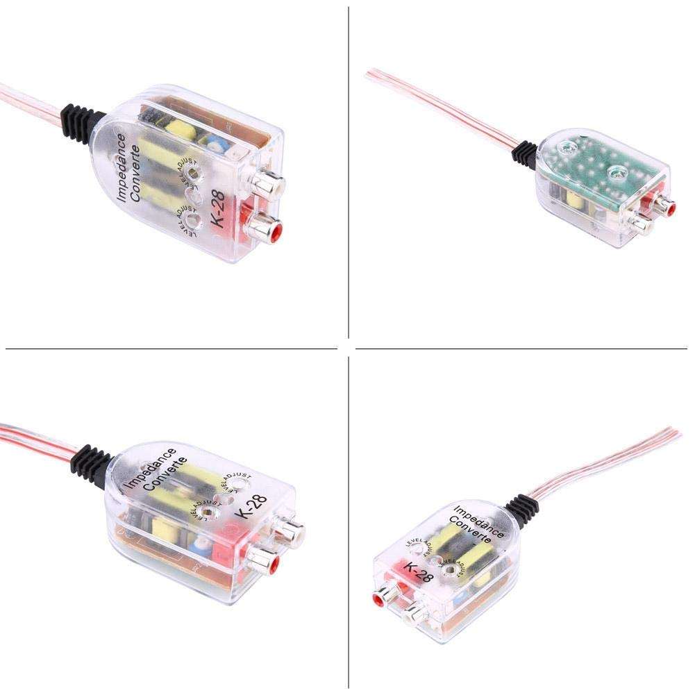 Car o CD High to Low Converters Amplifier, Line Out Converter, Impedance Converter Adapter for Car o Systems 3