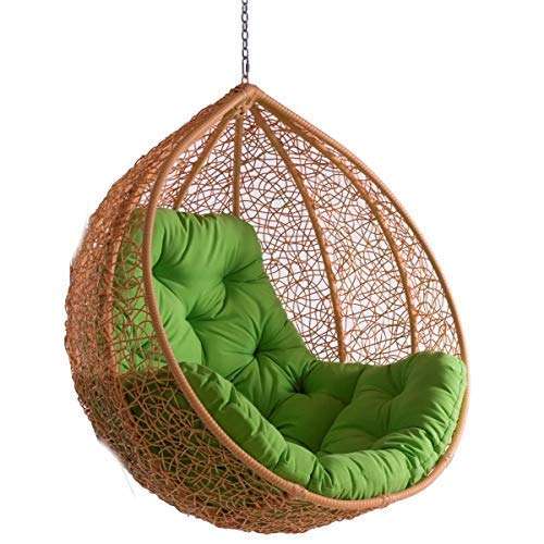 Credenza Egg Design Portable Indoor/Outdoor Swing Chair for Home Furniture (Green) 3